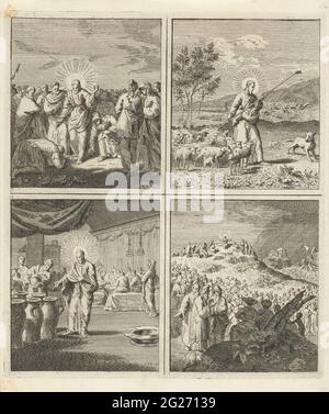 Jaïrus kneels for Christ / Christ as the good shepherd / wedding in ...