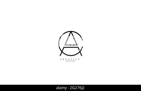 AC CA abstract vector logo monogram template Stock Vector