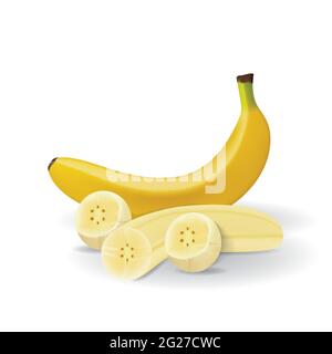 Fresh organic bananas design Royalty Free Vector Image