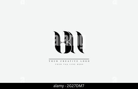 BH HB abstract vector logo monogram template Stock Vector