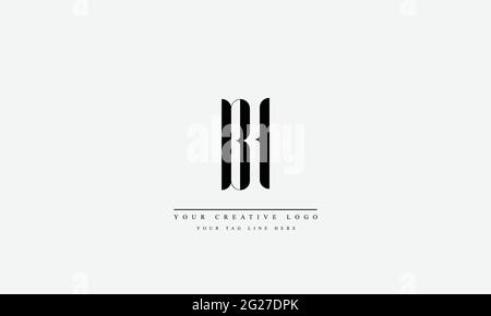 BH HB abstract vector logo monogram template Stock Vector
