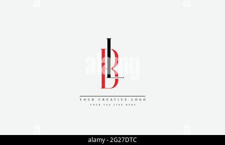 BL LB abstract vector logo monogram template Stock Vector