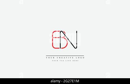 BN NB abstract vector logo monogram template Stock Vector