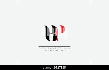 BP PB abstract vector logo monogram template Stock Vector