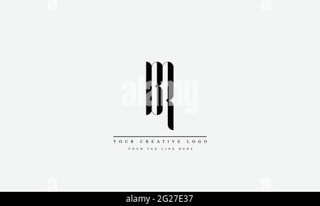 BR RB abstract vector logo monogram template Stock Vector