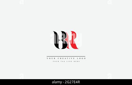 BR RB abstract vector logo monogram template Stock Vector