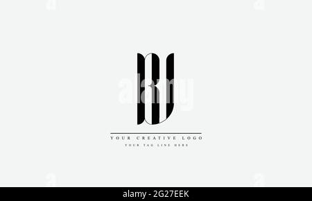 BV VB abstract vector logo monogram template Stock Vector