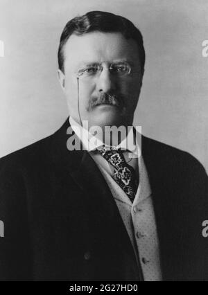 Portrait of Theodore Roosevelt, 26th U.S. President. Stock Photo