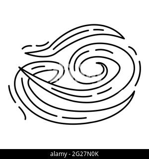 Hiking adventure wind,trip,travel,camping. hand drawn icon design, outline black, doodle icon vector icon Stock Vector