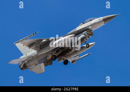 Belgian Air Force F-16A Fighting Falcon. Stock Photo