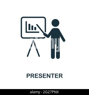 Simple teacher or man with presentation logo design template. Symbol ...