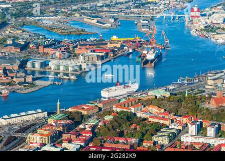 Aerial view of Gothenburg city Stock Photo