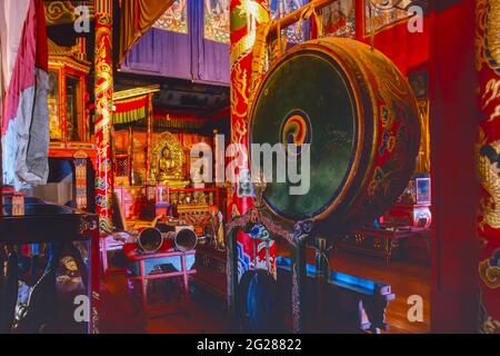 Interior of Choijin Lama Temple, Ulaanbataar, Mongolia Stock Photo