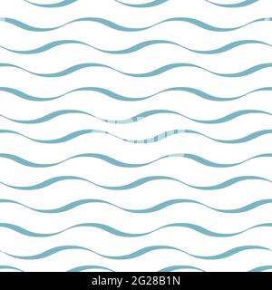 Waves seamless pattern. Abstract background of rounded line. Trendy geometric design. Stock Vector