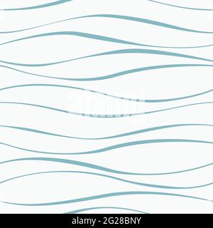 Waves seamless pattern. Abstract background of rounded line. Trendy geometric design. Stock Vector