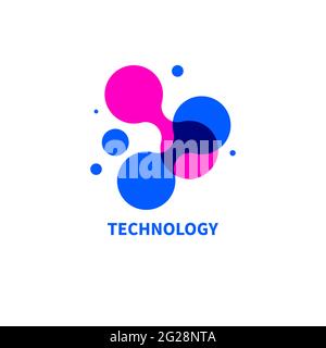 Science and technology logo. Abstract scientific symbol Stock Vector