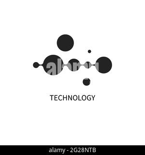 Nanotechnology logo. Connecting abstract shapes Stock Vector