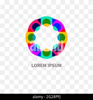 Networking concept. Business team logo. Unity icon Stock Vector