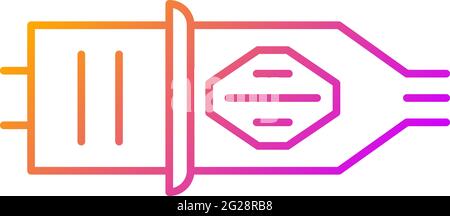Tattoo cartridge gradient linear vector icon Stock Vector