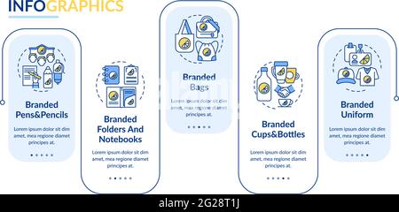 Branding materials vector infographic template Stock Vector