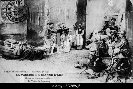 la passion de jeanne d'arc, carte postale 1900 Stock Photo