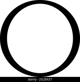 Simple caligraphic circle, oval, ellipse elements. Circle frame, circle border sets – Stock vector illustration, Clip-art graphics Stock Vector