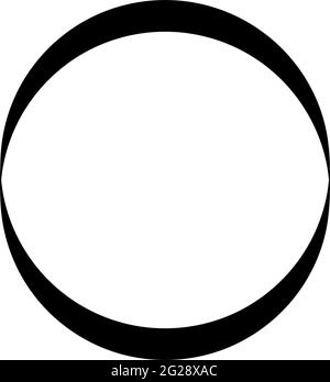 Simple caligraphic circle, oval, ellipse elements. Circle frame, circle border sets – Stock vector illustration, Clip-art graphics Stock Vector