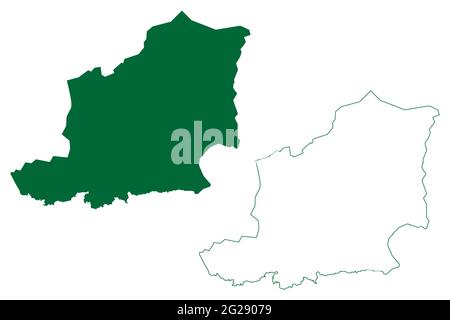 East Khasi Hills district (Meghalaya State, Republic of India) map ...