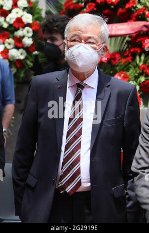 Rome, Italy. 09th June, 2021. Rome Secular commemoration for the death of the former Secretary General of the CGIL Gugliemo Epifani at the Casa del Cinema Pictured: Sergio Cofferati Credit: Independent Photo Agency/Alamy Live News Stock Photo