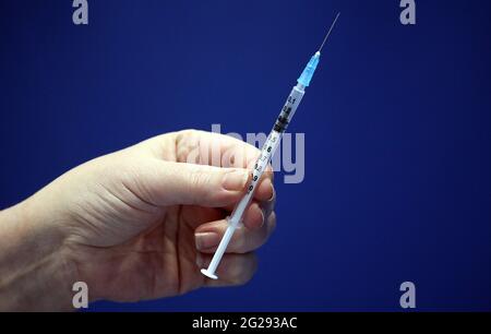 Coronavirus Vaccine Rollout Picture taken 8th February 2021 Stock Photo