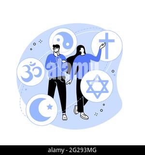 Religious symbol abstract concept vector illustration. Stock Vector