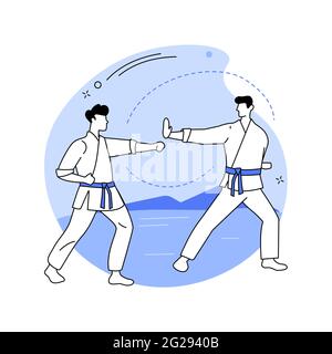 Martial Arts abstract concept vector illustration. Stock Vector
