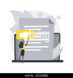 Vision and scope document abstract concept vector illustration. Stock Vector