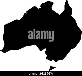 rough silhouette of Australian continent isolated on white vector illustration Stock Vector