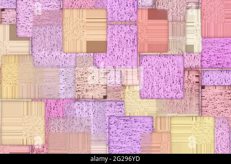 pastel art nice colors beautiful intertwining rectangles Stock Photo
