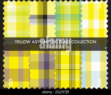 Asymmetric Plaid textured seamless pattern suitable for fashion textiles and graphics Stock Vector