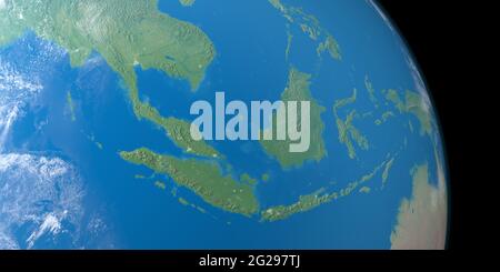 East Indies in planet Earth, view from space Stock Photo