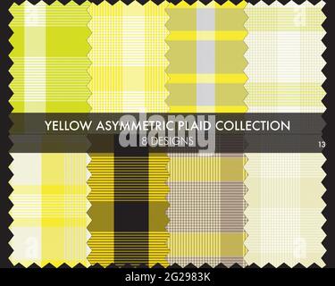 Asymmetric Plaid Textured Seamless Pattern Suitable For Fashion 