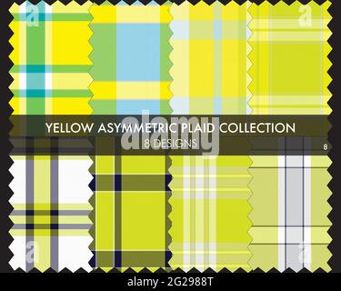 Asymmetric Plaid textured seamless pattern suitable for fashion textiles and graphics Stock Vector