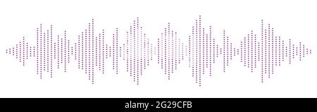 Waves of the equalizer isolated on background. EQ Vector Stock Vector