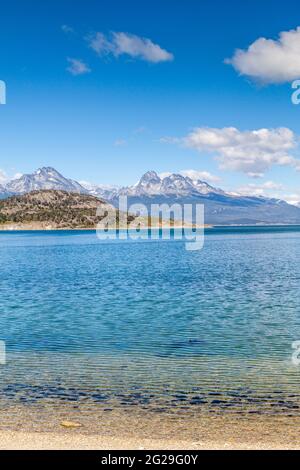 Lapataia bay in National Park Tierra del Fuego, Argentina Stock Photo