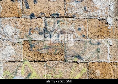 Old and rustic bricks wall background Stock Photo