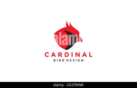 abstract head bird cardinal logo vector icon illustration design Stock Vector