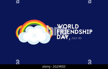 World Friendship Day banner Concept Observed on Every July 30. Friendship Day background, Banner, Poster, Card Awareness Campaign Template. Stock Vector