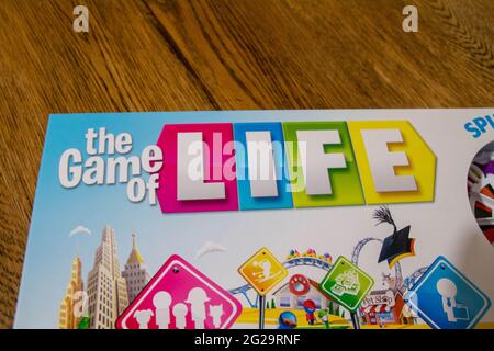 Durham, UK - 10 November 2019: Game of Life by Hasbro Gaming