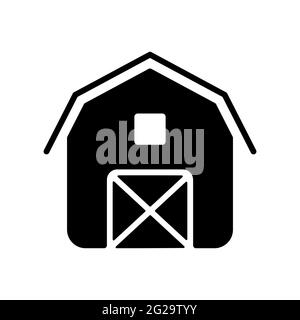 Barn glyph icon. Farm animal sign. Graph symbol for your web site design, logo, app, UI. Vector illustration Stock Vector