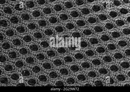 Black backpack nylon texture background close-up Stock Photo