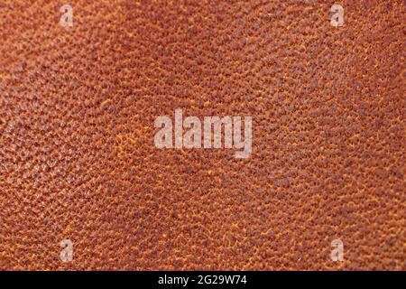 Brown genuine leather texture background high resolution close-up Stock Photo