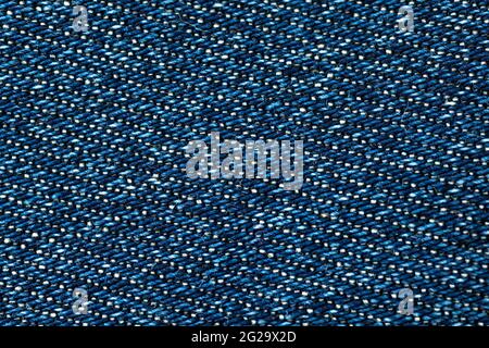 Blue denim texture close up, detailed textile background with high resolution Stock Photo