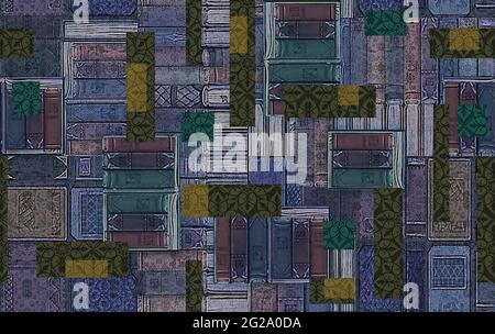 Seamless pattern with colorful tiles Stock Photo